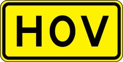 HOV Sign