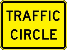 Intersection Warning Sign: Traffic Circle
