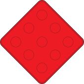 Object Markers: Type 4 - End Of Roadway (Red On Red)