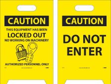 CAUTION DO NOT ENTER DOUBLE-SIDED FLOOR SIGN