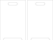 BLANK WHITE DOUBLE-SIDED FLOOR SIGN