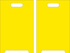 BLANK YELLOW DOUBLE-SIDED FLOOR SIGN