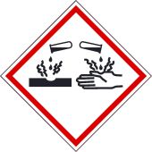 CORROSIVE GHS LABEL