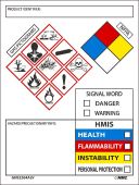 4" x 3" GHS Secondary Container Label, Roll of 250