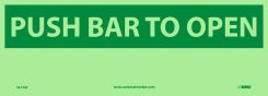 PUSH BAR TO OPEN SIGN