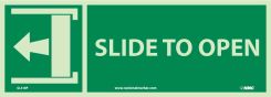 SLIDE TO OPEN SIGN