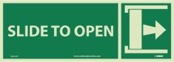 SLIDE TO OPEN SIGN