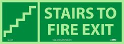 STAIRS TO FIRE EXIT SIGN