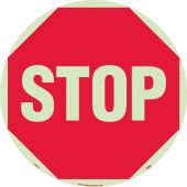 STOP GLOW WALK ON FLOOR SIGN