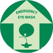 EMERGENCY EYE WASH GLOW WALK ON FLOOR SIGN