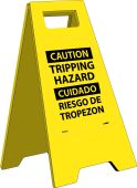 CAUTION TRIPPING HAZARD - BILINGUAL HEAVY DUTY FLOOR STAND