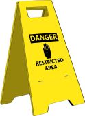 DANGER RESTRICTED AREA HEAVY DUTY FLOOR STAND