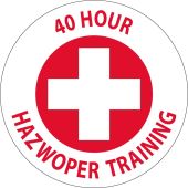 40 HOUR HAZWOPER TRAINING HARD HAT EMBLEM
