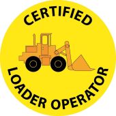 CERTIFIED LOADER OPERATOR HARD HAT EMBLEM