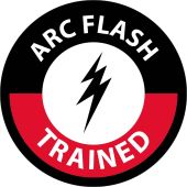 ARC FLASH TRAINED HARD HAT LABEL