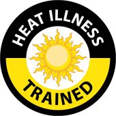 HEAT ILLNESS TRAINED HARD HAT LABEL