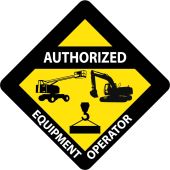 AUTHORIZED EQUIPMENT OPERATOR HARD HAT LABEL