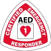 CERTIFIED EMERGENCY RESPONDER HARD HAT LABEL
