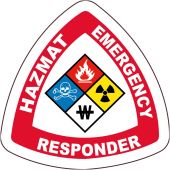 HAZMAT EMERGENCY RESPONDER HARD HAT LABEL