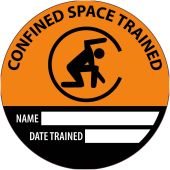 CONFINED SPACE TRAINED NAME DATE TRAINED HARD HAT LABEL