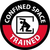 CONFINED SPACE TRAINED HARD HAT LABEL