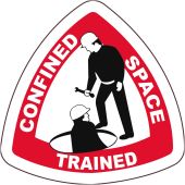 CONFINED SPACE TRAINED HARD HAT LABEL