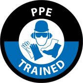 PPE TRAINED HARD HAT LABEL