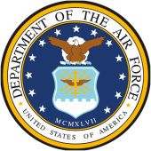 DEPARTMENT OF THE AIR FORCE HARD HAT LABEL