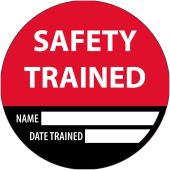 SAFETY TRAINED NAME DATE TRAINED HARD HAT LABEL