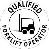 QUALIFIED FORKLIFT OPERATOR HARD HAT EMBLEM