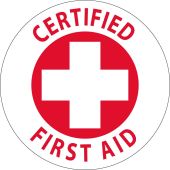 CERTIFIED FIRST AID HARD HAT EMBLEM