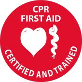 CPR FIRST AID CERTIFIED AND TRAINED HARD HAT EMBLEM