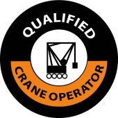 QUALIFIED CRANE OPERATOR HARD HAT EMBLEM