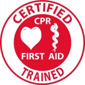 CERTIFIED CPR FIRST AID TRAINED LABEL