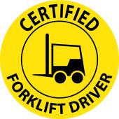 CERTIFIED FORKLIFT DRIVER LABEL