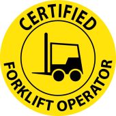 CERTIFIED FORKLIFT DRIVER LABEL