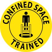 CONFINED SPACE TRAINED LABEL