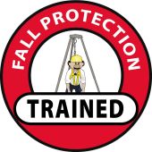 FALL PROTECTION TRAINED HARD HAT EMBLEM
