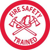 FIRE SAFETY TRAINED HARD HAT LABEL