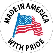 MADE IN AMERICA WITH PRIDE HARD HAT EMBLEM