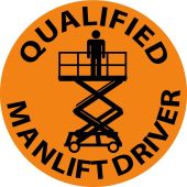 QUALIFIED MANLIFT DRIVER HARD HAT EMBLEM
