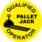 QUALIFIED PALLET JACK OPERATOR HARD HAT EMBLEM