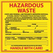 HAZARDOUS WASTE CALIFORNIA HAZMAT LABEL
