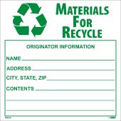 MATERIAL FOR RECYCLE HAZMAT LABEL