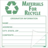 MATERIALS FOR RECYCLE SELF-LAMINATING LABEL