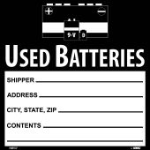 USED BATTERIES SELF-LAMINATING LABEL