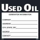 USE OIL HAZMAT LABEL