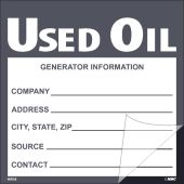 USED OIL SELF-LAMINATING LABEL