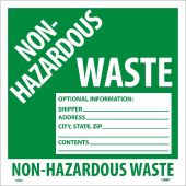 NON-HAZARDOUS WASTE HAZMAT LABEL