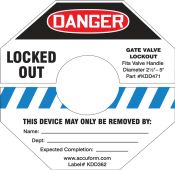 STOPOUT ® Gate Valve Labels